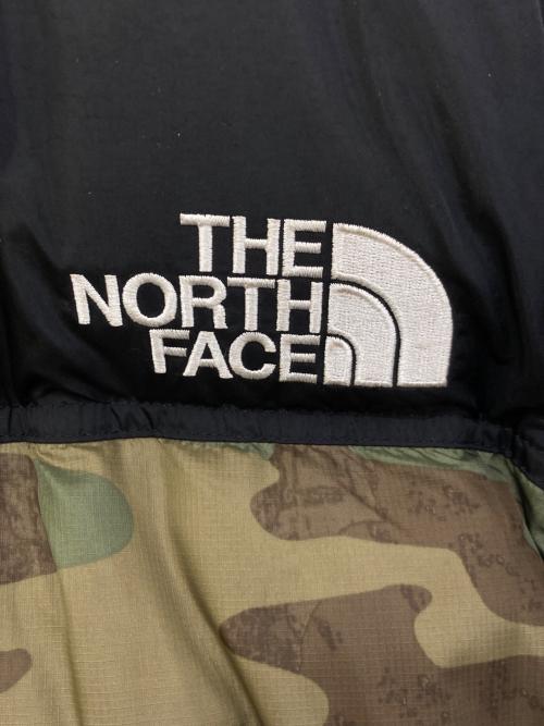 THE NORTH FACE（ザ ノース フェイス）THE NORTH FACE (ザ ノース フェイス) Novelty Nuptse Jacket ブラック×カーキ サイズ:XLの古着・服飾アイテム
