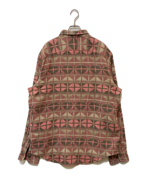 RRL（ダブルアールエル）RRL (ダブルアールエル) ヘビーフランネルシャツ ピンク サイズ:XLの古着・服飾アイテム