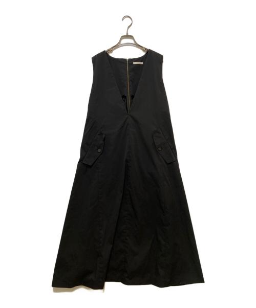 LE PHIL（ル フィル）LE PHIL (ル フィル) ダイヤモンドジャガードドッキングワンピース ブラックの古着・服飾アイテム