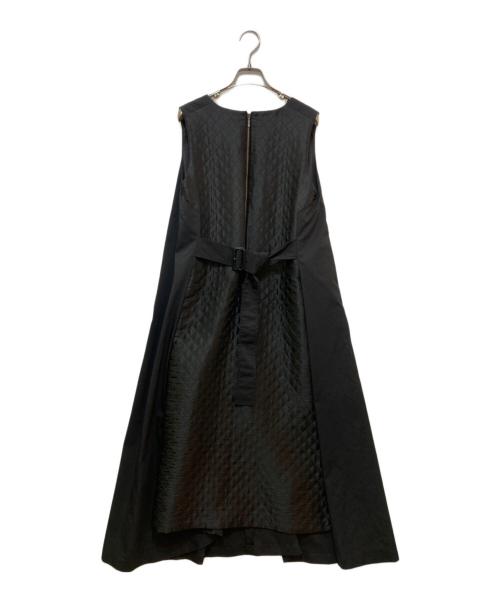 LE PHIL（ル フィル）LE PHIL (ル フィル) ダイヤモンドジャガードドッキングワンピース ブラックの古着・服飾アイテム