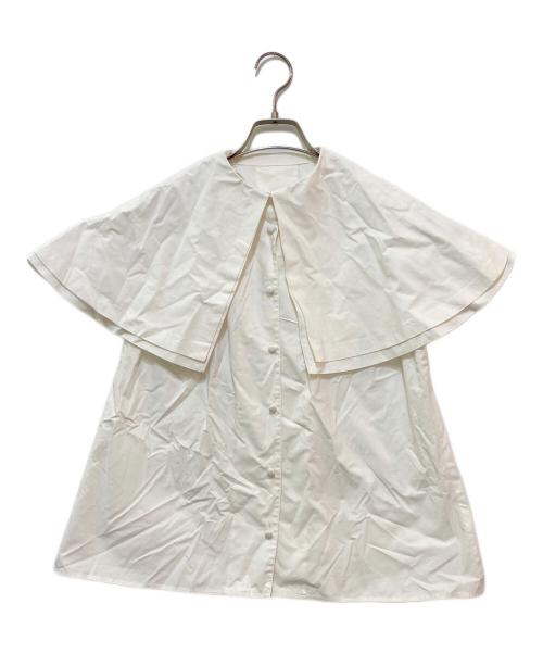 cygne（シーニュ）cygne (シーニュ) Niiina ケープブラウス ホワイト サイズ:不明(実寸をご参照下さい)の古着・服飾アイテム