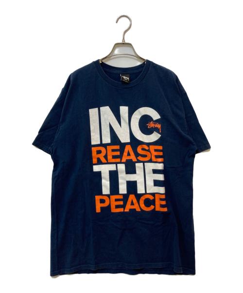 stussy（ステューシー）stussy (ステューシー) Increase The Peace Tee ネイビー サイズ:Lの古着・服飾アイテム