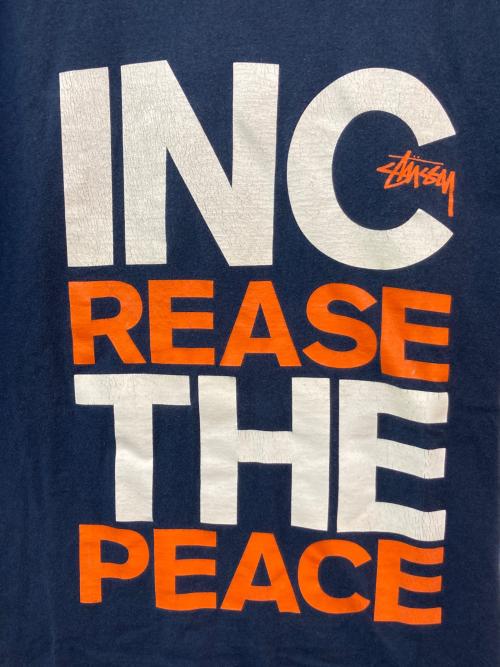 stussy（ステューシー）stussy (ステューシー) Increase The Peace Tee ネイビー サイズ:Lの古着・服飾アイテム