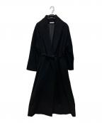 YOKO CHANヨーコチャン）の古着「アンゴラウールガウンコート」｜ブラック