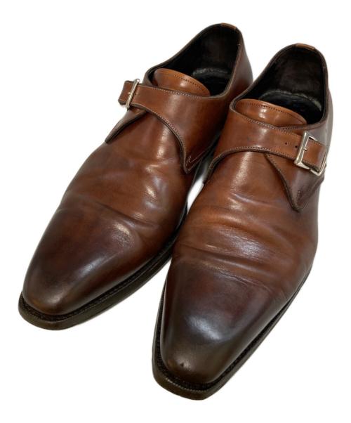 Santoni（サントーニ）Santoni (サントーニ) BEAMS F (ビームスエフ) モンクストラップシューズ ブラウン サイズ:7の古着・服飾アイテム