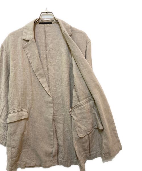 AP STUDIO（エーピーストゥディオ）AP STUDIO (エーピーストゥディオ) リネンラスティックジャケット ベージュ サイズ:38の古着・服飾アイテム