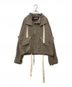 S.K. MANOR HILLエスケーマノアヒル）の古着「Chopped Fish Jacket」｜ベージュ×ネイビー