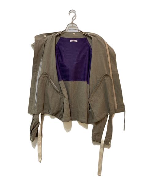 S.K. MANOR HILL（エスケーマノアヒル）S.K. MANOR HILL (エスケーマノアヒル) Chopped Fish Jacket ベージュ×ネイビー サイズ:Lの古着・服飾アイテム