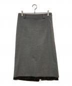 MADISON BLUEマディソンブルー）の古着「LOW WAIST STRAIGHT スカート　MB231-6019」｜グレー
