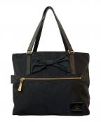 LANVIN en Bleuランバンオンブルー）の古着「リボントートバッグ」｜ブラック