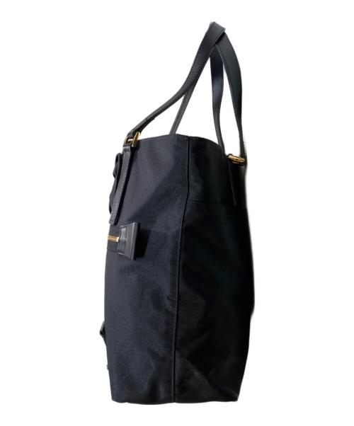 LANVIN en Bleu（ランバンオンブルー）LANVIN en Bleu (ランバンオンブルー) リボントートバッグ ブラックの古着・服飾アイテム