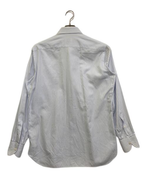 BORRELLI（ボレッリ）BORRELLI (ボレッリ) ストライプカッタウェイシャツ ブルー サイズ:15 1/2 /39の古着・服飾アイテム