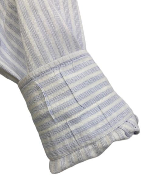 BORRELLI（ボレッリ）BORRELLI (ボレッリ) ストライプカッタウェイシャツ ブルー サイズ:15 1/2 /39の古着・服飾アイテム
