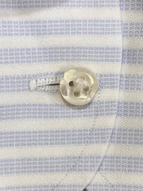 BORRELLI（ボレッリ）BORRELLI (ボレッリ) ストライプカッタウェイシャツ ブルー サイズ:15 1/2 /39の古着・服飾アイテム