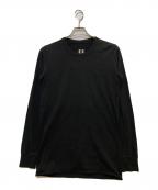 RICK OWENSリックオウエンス）の古着「Larry Basic Long-Sleeve Tee　RU19F4252-JA」｜ブラック