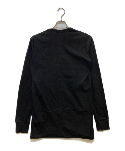 RICK OWENS（リックオウエンス）RICK OWENS (リックオウエンス) Larry Basic Long-Sleeve Tee　RU19F4252-JA ブラック サイズ:Mの古着・服飾アイテム