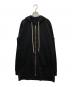 RICK OWENS（リックオウエンス）の古着「LS DRAWSTRING HOODIE GLITTER」｜ブラック