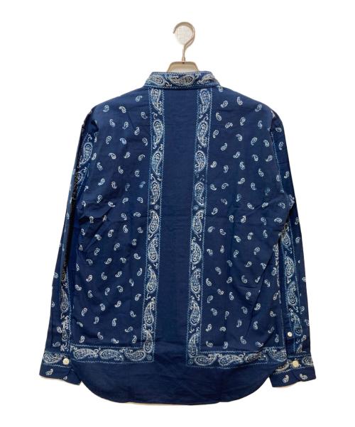45rpm（45アールピーエム）45rpm (45アールピーエム) ペイズリーインディゴ染めシャツ インディゴ サイズ:5の古着・服飾アイテム