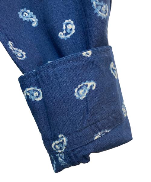 45rpm（45アールピーエム）45rpm (45アールピーエム) ペイズリーインディゴ染めシャツ インディゴ サイズ:5の古着・服飾アイテム