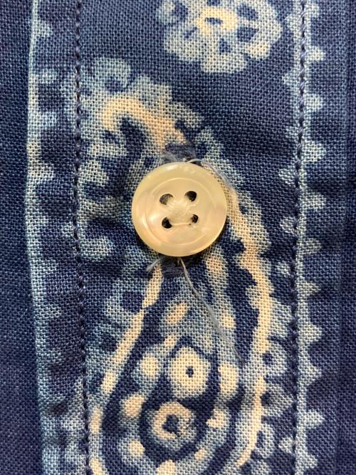 45rpm（45アールピーエム）45rpm (45アールピーエム) ペイズリーインディゴ染めシャツ インディゴ サイズ:5の古着・服飾アイテム