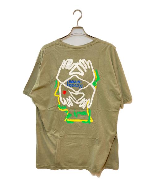 BRAIN DEAD（ブレインデッド）BRAIN DEAD (ブレインデッド) BEAUTY&YOUTH (ビューティーアンドユース) バックプリントTシャツ オリーブ サイズ:XLの古着・服飾アイテム