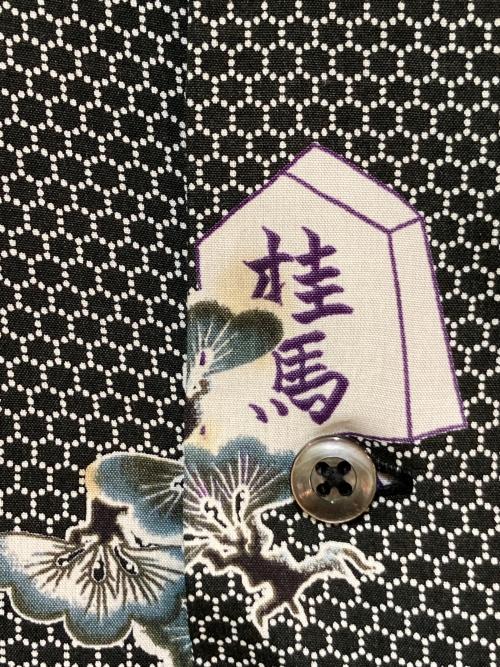 BRU NA BOINNE（ブルーナボイン）BRU NA BOINNE (ブルーナボイン) 将棋アロハシャツ ブラック サイズ:XLの古着・服飾アイテム