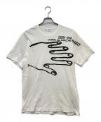 COMME des GARCONS SHIRTコムデギャルソンシャツ）の古着「ハンドプリントTシャツ」｜ホワイト