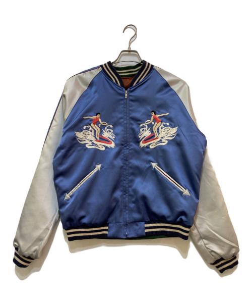 TAILOR東洋（テーラートウヨウ）TAILOR東洋 (テーラートウヨウ) ハワイアン リバーシブルスカジャン　M18483 ブルー×ブラウン サイズ:Lの古着・服飾アイテム