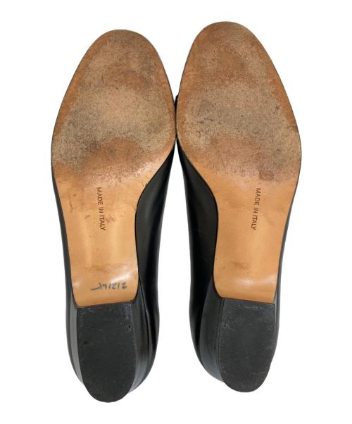 Salvatore Ferragamo（サルヴァトーレ フェラガモ）Salvatore Ferragamo (サルヴァトーレ フェラガモ) ヴァラリボンヒールパンプス ブラック サイズ:7の古着・服飾アイテム