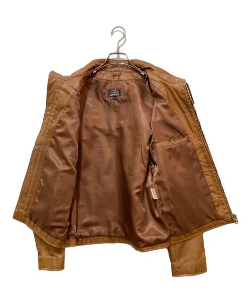HORN WORKS（ホーンワークス）HORN WORKS (ホーンワークス) シングルライダースジャケット ブラウン サイズ:LLの古着・服飾アイテム