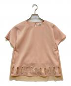 ADOREアドーア）の古着「カットワークジョーゼットプルオーバー」｜ピンク