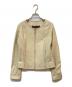BALMAIN（バルマン）の古着「ラムレザーノーカラージャケット」｜ベージュ
