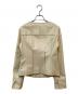 BALMAIN (バルマン) ラムレザーノーカラージャケット ベージュ サイズ:9：6000円