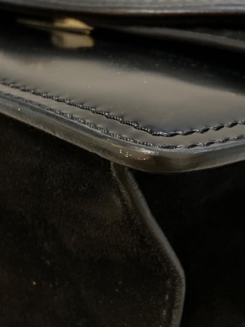 MaxMara（マックスマーラ）MaxMara (マックスマーラ) 切替ハンドバッグ ブラックの古着・服飾アイテム