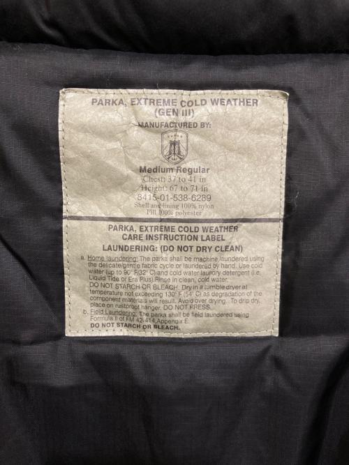 US ARMY（ユーエスアーミー）US ARMY (ユーエスアーミー) PARKA ENTREME COLD WEATHER/PRIMALOFT ブラック サイズ:Mの古着・服飾アイテム