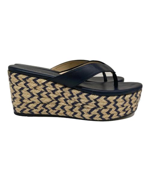 JIMMY CHOO（ジミーチュウ）JIMMY CHOO (ジミーチュウ) 厚底サンダル ブラック サイズ:36 1/2の古着・服飾アイテム