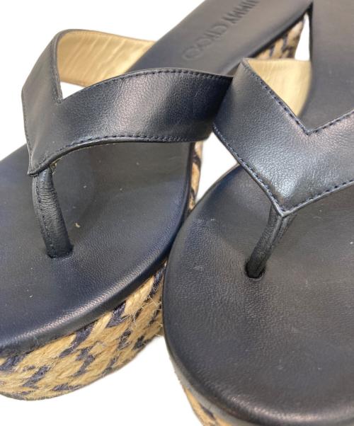 JIMMY CHOO（ジミーチュウ）JIMMY CHOO (ジミーチュウ) 厚底サンダル ブラック サイズ:36 1/2の古着・服飾アイテム