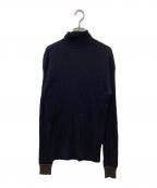 PRADA×10 corso comoプラダ×ディエチ コルソコモ）の古着「タートルネックウールケーブルニット」｜ネイビー