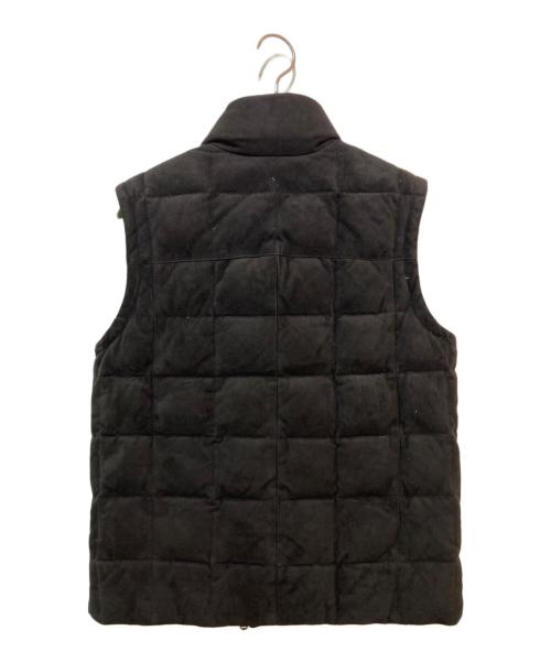 EMMETI（エンメティ）EMMETI (エンメティ) ゴートレザーダウンベスト　701040 ブラック サイズ:46の古着・服飾アイテム