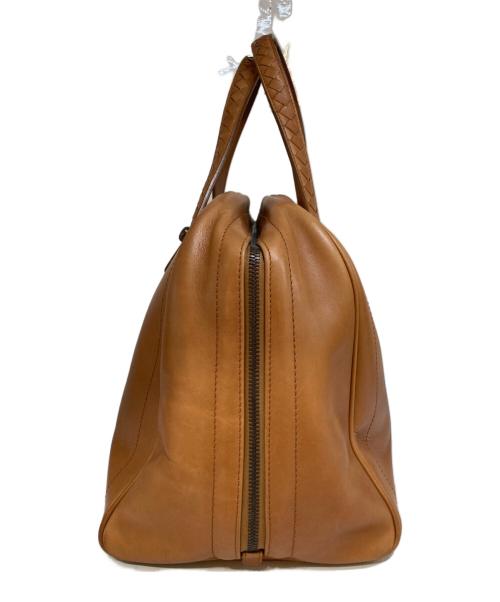 BOTTEGA VENETA（ボッテガベネタ）BOTTEGA VENETA (ボッテガベネタ) イントレチャートハンドルボストンバッグ ブラウンの古着・服飾アイテム
