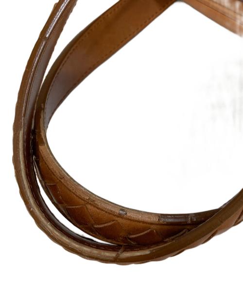 BOTTEGA VENETA（ボッテガベネタ）BOTTEGA VENETA (ボッテガベネタ) イントレチャートハンドルボストンバッグ ブラウンの古着・服飾アイテム