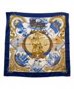 HERMESエルメス）の古着「カレ90」｜ブルー×イエロー