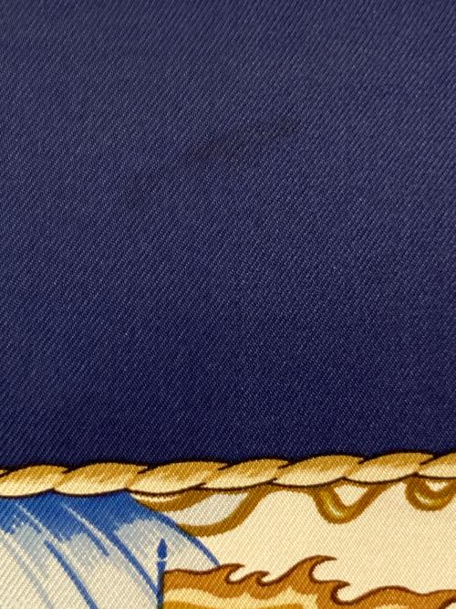 HERMES（エルメス）HERMES (エルメス) カレ90 ブルー×イエローの古着・服飾アイテム