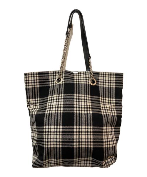 MARNI（マルニ）MARNI (マルニ) レザー×ウール切替 2トーントートバッグ　SHMP0056U0 ブラックの古着・服飾アイテム