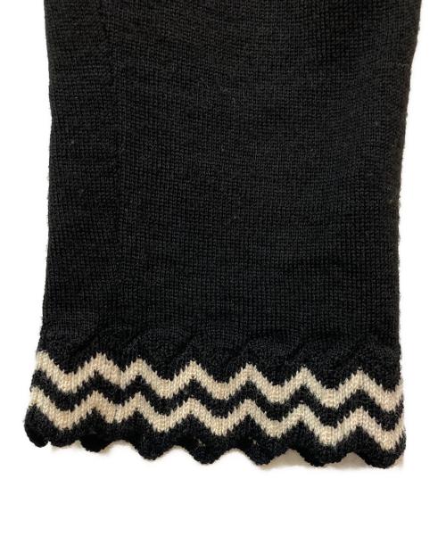 Salvatore Ferragamo（サルヴァトーレ フェラガモ）Salvatore Ferragamo (サルヴァトーレ フェラガモ) リブデザインニット ブラック サイズ:XSの古着・服飾アイテム