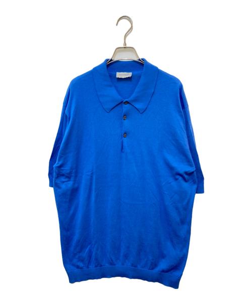 JOHN SMEDLEY（ジョンスメドレー）JOHN SMEDLEY (ジョンスメドレー) シーアイランドコットンニットポロシャツ ブルー サイズ:Lの古着・服飾アイテム