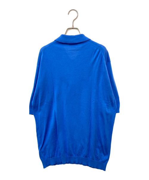 JOHN SMEDLEY（ジョンスメドレー）JOHN SMEDLEY (ジョンスメドレー) シーアイランドコットンニットポロシャツ ブルー サイズ:Lの古着・服飾アイテム