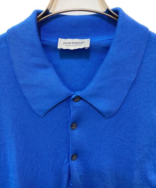 JOHN SMEDLEY（ジョンスメドレー）JOHN SMEDLEY (ジョンスメドレー) シーアイランドコットンニットポロシャツ ブルー サイズ:Lの古着・服飾アイテム