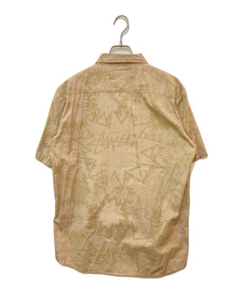 stussy（ステューシー）stussy (ステューシー) コミックプリントシャツ ベージュ サイズ:Mの古着・服飾アイテム