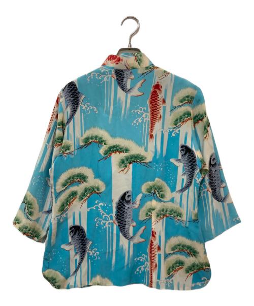 AVANTI（アヴァンティ）AVANTI (アヴァンティ) シルクアロハシャツ ブルー サイズ:Lの古着・服飾アイテム